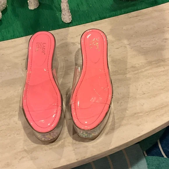 Chic Pink and Clear Platform Shoes - Picture 2 of 4